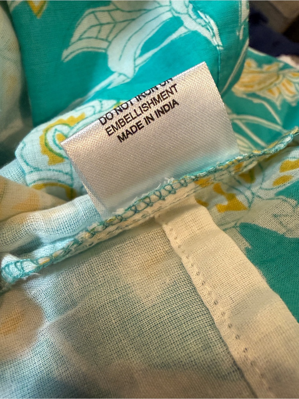 Jaipur Morni Floral Print Tie-Up Neck Puff Sleeves Pure Cotton A-Line Dress - Picture 9 of 9